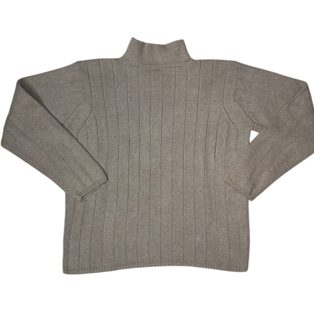 Ralph Lauren Polo Jeans Co. Men’s 100% Cotton 1/4 Zip Knit Gray Sweater Size XXL - Picture 2 of 7